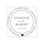 Eenvoudig legant paar dank je huwelijk rubberstempel (Afrduk)