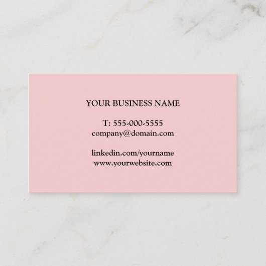 Eenvoudig legant Printed Kraft Paper Consultant Visitekaartje (Achterkant)