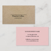 Eenvoudig legant Printed Kraft Paper Consultant Visitekaartje (Voorkant / Achterkant)