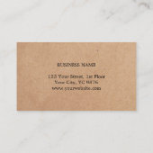 Eenvoudig legant Printed Kraft Paper Consultant Visitekaartje (Achterkant)