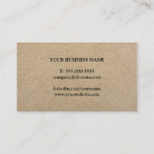 Eenvoudig legant Printed Kraft Paper Consultant Visitekaartje (Achterkant)