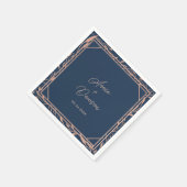 Eenvoudig legant Roos Gold- en marineverbinding Servet (Hoek)