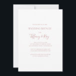 Eenvoudig legant Roos Gold Wedding Brunch Kaart<br><div class="desc">Deze simpele elegante roos goudbruidebruideuitnodiging is perfect voor je klassieke, moderne, minimalistische goudbruiloft van het roos. Het ontwerp is uitgerust met een klassieke , minimale chic, hedendaagse gouden lettersoort en een delicate romantische formele kalligrafie. Het is uitstekend voor lente, zomer, herfst of winterluxe bruiloften. Houd het zoals is, of verkies...</div>