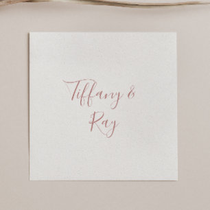 Eenvoudig legant Roos Gold Wedding Napkins Servet