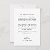 Eenvoudig legant script foto bruiloft Hartelijk da Bedankkaart (Achterkant)