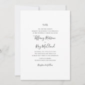 Eenvoudig legant traditioneel monogram huwelijk kaart (Voorkant)