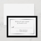 Eenvoudig legant - Weddenreactie / RSVP-kaarten RSVP Kaartje (Voorkant / Achterkant)