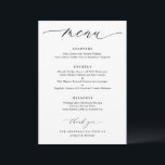 Eenvoudig legant Weddenschap Menu<br><div class="desc">Elegant huwelijksmenu: Geniet van verfijning met ons prachtig ontworpen Elegant huwelijksmenu. De sierlijke typografie en verfijnde lay-out zetten de toon voor een onvergetelijke eetervaring. Personaliseer het om er een gekoesterde aandenken van te maken. Verhoog uw receptie met deze tijdloze toevoeging. Bestel nu en laat de culinaire hoogstandjes uw dierbare gasten...</div>