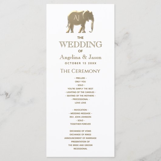 Eenvoudig legant Weddenschap Programmakaart (Voorkant)