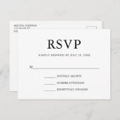 Eenvoudig legant Weddenschap RSVP Uitnodiging Briefkaart (Voorkant / Achterkant)