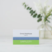 Eenvoudig Lente Groen en Lucht Blauw Visitekaartje (Staand voorkant)