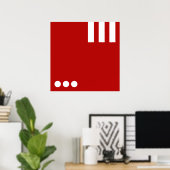 Eenvoudig Letter en Pictogram ART + uw kleuren en Poster (Thuiskantoor)