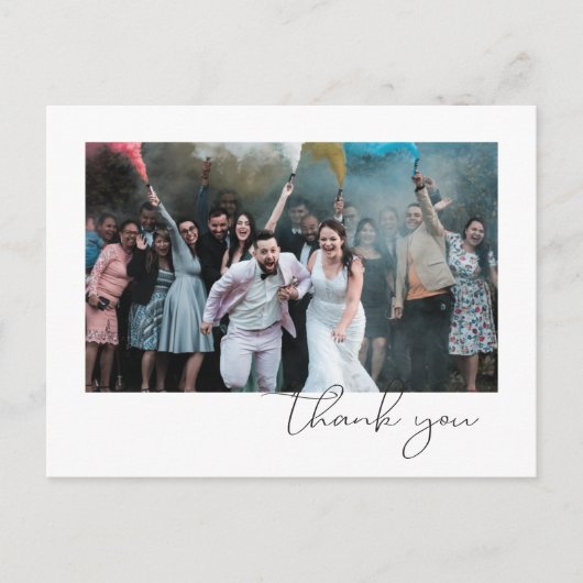 Eenvoudig lettertype lettertype gastfotohuwelijk aankondigingskaart (Voorkant)