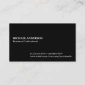 Eenvoudig lettertype | Monogram | Zwart Visitekaartje (Achterkant)