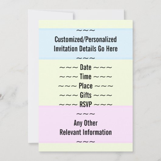 Eenvoudig, Leuk "4e VERJAARDAG GALA!" Uitnodiging (Achterkant)