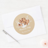 Eenvoudig leuk amandelmelk etiket (Envelop)