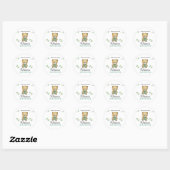 Eenvoudig Leuk Beer Baby shower Ronde Sticker (Vel)
