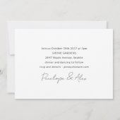 Eenvoudig Leuk Casual Minimaal Modern Fotobruiloft Kaart (Achterkant)