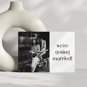 Eenvoudig Leuk Casual Minimaal Modern Fotobruiloft Kaart