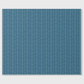 Eenvoudig Leuk Donker Blauwgroen Blauw Zigzag Kuns Cadeaupapier (Vlak)