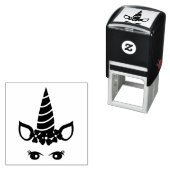 Eenvoudig Leuk Eenhoorn Silhouet Zelfinktende Stempel (In situ)