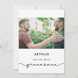 Eenvoudig leuk lettertype Beste man voorstelkaart Kaart