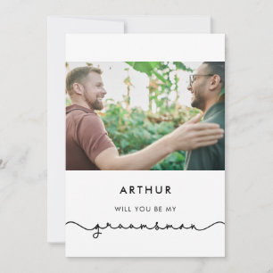 Eenvoudig leuk lettertype Beste man voorstelkaart Kaart