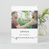 Eenvoudig leuk lettertype Kaart met huwelijksaanzo (Staand voorkant)