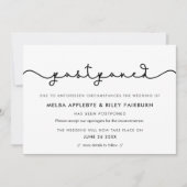 Eenvoudig leuk lettertype uitgesteld bericht kaart (Voorkant)