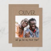 Eenvoudig leuk 'Wil je mijn getuige zijn' foto (Voorkant / Achterkant)