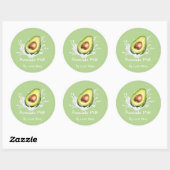 Eenvoudig Leuke Avocado Melk Label (Vel)