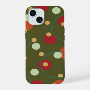 Eenvoudig Leuke Stippenpatroon Pret Bubbels Cirkel iPhone 15 Hoesje