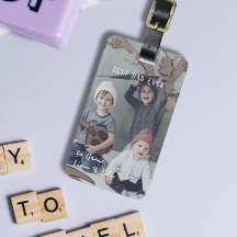 Eenvoudig leukste papa ooit foto bagagelabel
