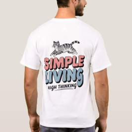 Eenvoudig leven, high thinking - Schattigee katten T-shirt