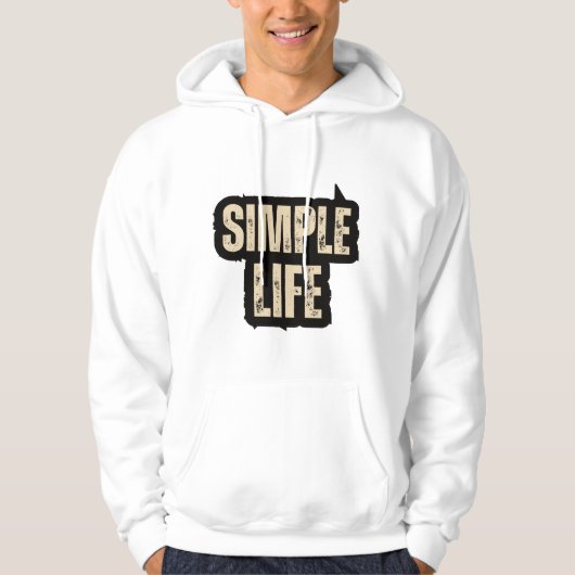 Eenvoudig leven hoodie (Voorkant)