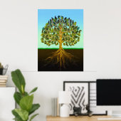 Eenvoudig leven in levensstijl poster (Thuiskantoor)