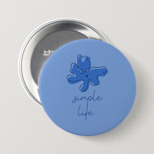 Eenvoudig Leven Minimalisme Knop Ronde Button 7,6 Cm (Voorkant /achterkant)