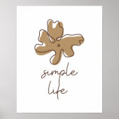 Eenvoudig Leven Minimalisme Muurkunst Poster (Voorkant)
