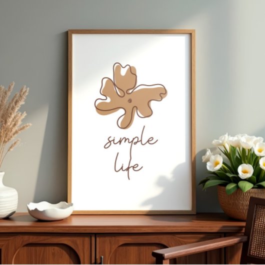 Eenvoudig Leven Minimalisme Muurkunst Poster