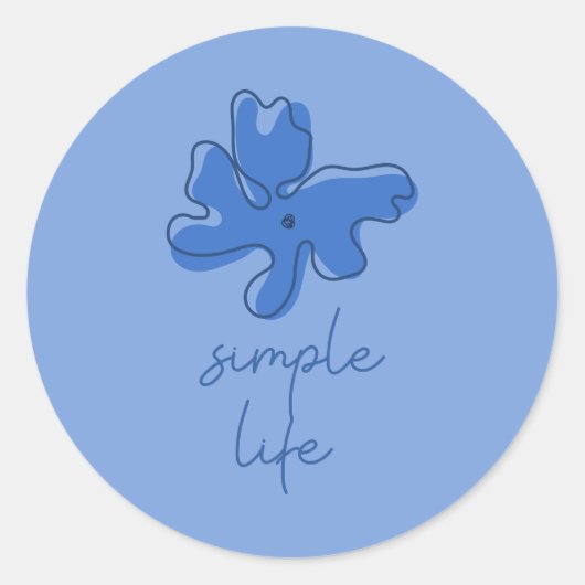 Eenvoudig Leven Minimalisme Ronde Sticker (Voorkant)