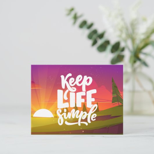 Eenvoudig leven, offertes en Gezegden Briefkaart (Staand voorkant)