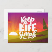 Eenvoudig leven, offertes en Gezegden Briefkaart (Voorkant / Achterkant)