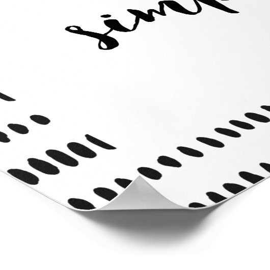 Eenvoudig leven poster (Hoek)