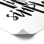 Eenvoudig leven poster (Hoek)