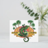 Eenvoudig leven van de hagedis op het strand Brief Briefkaart (Staand voorkant)