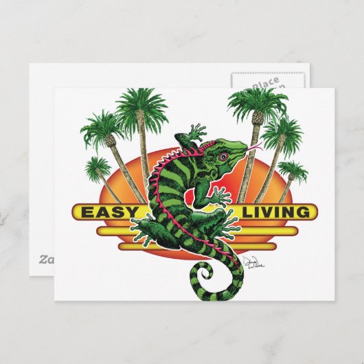 Eenvoudig leven van de hagedis op het strand Brief Briefkaart (Voorkant / Achterkant)