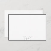 Eenvoudig leven van de Naam van de Douane van de D Bedankkaart (Voorkant / Achterkant)