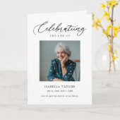 Eenvoudig Levensfeest Funeral Service Programma (Gele Bloem)