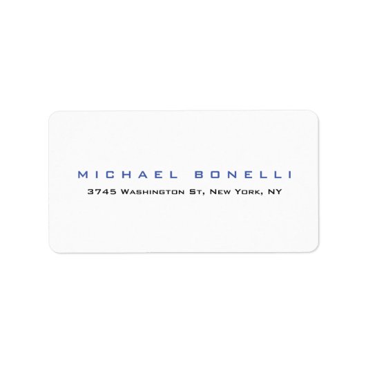 Eenvoudig leverbaar wit etiket (Voorkant)