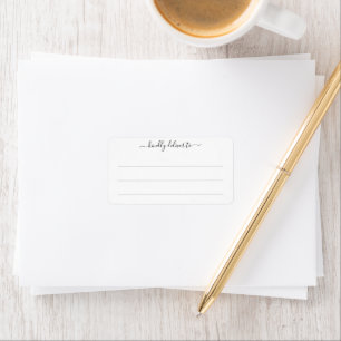 Eenvoudig - levert aan manuscript het Mailingadres Etiket